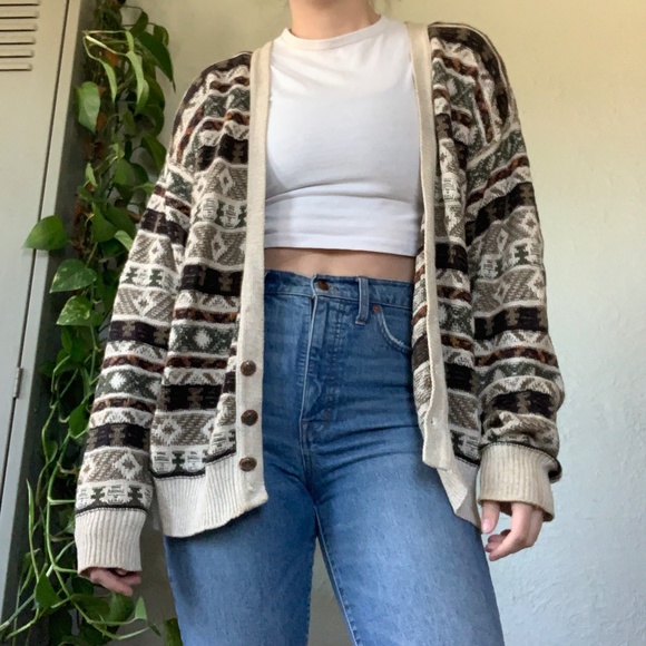 patterned knit cardigan - Picture 7 of 8